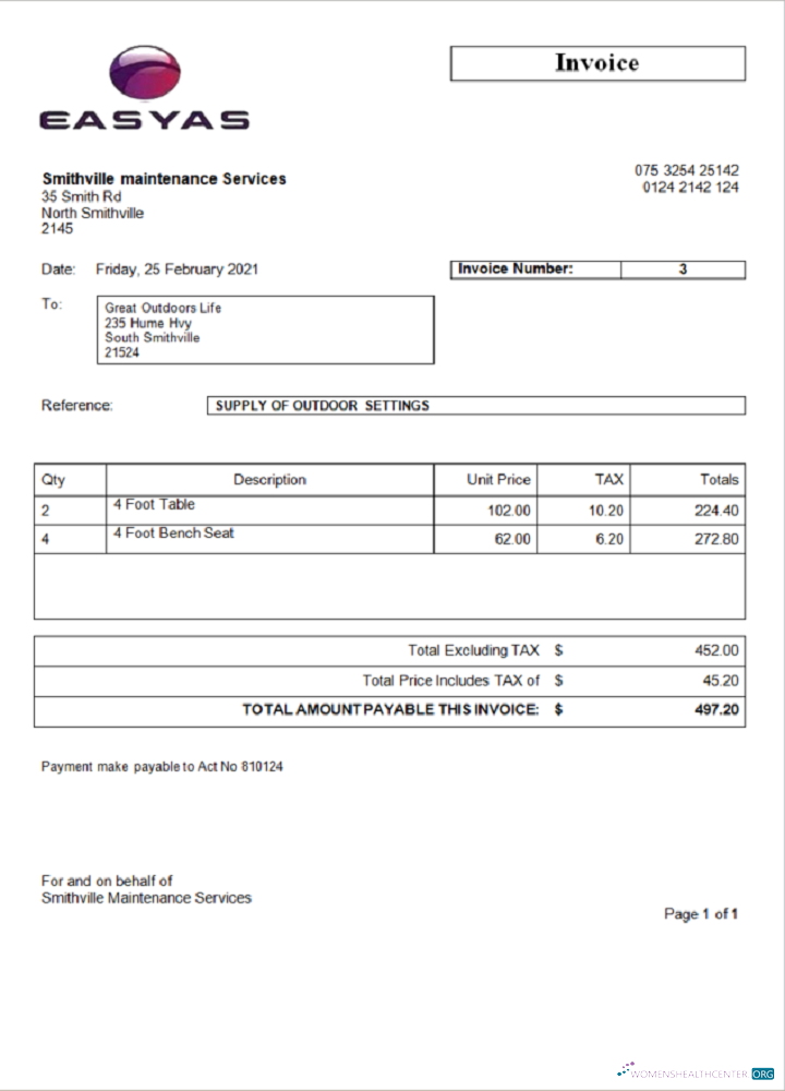 Download USA Easyas Driver Training invoice Photoshop template